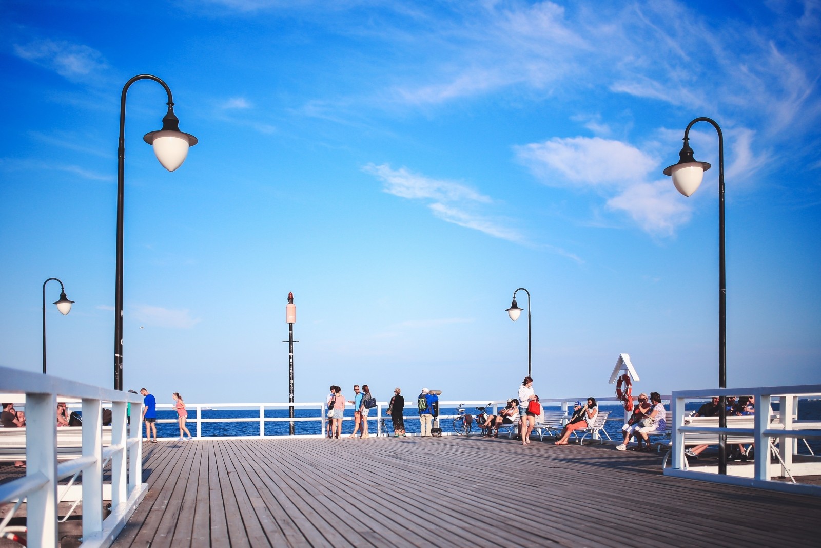 Photo of people on a pier