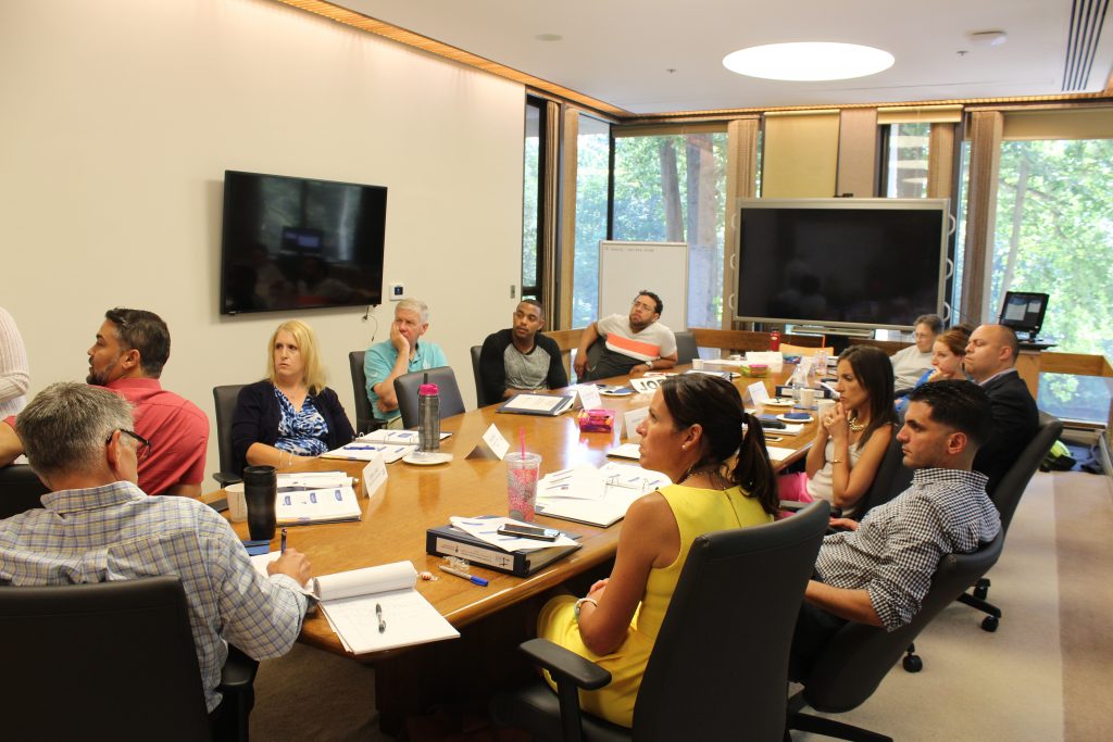 Photo of leadership cohort brainstorming