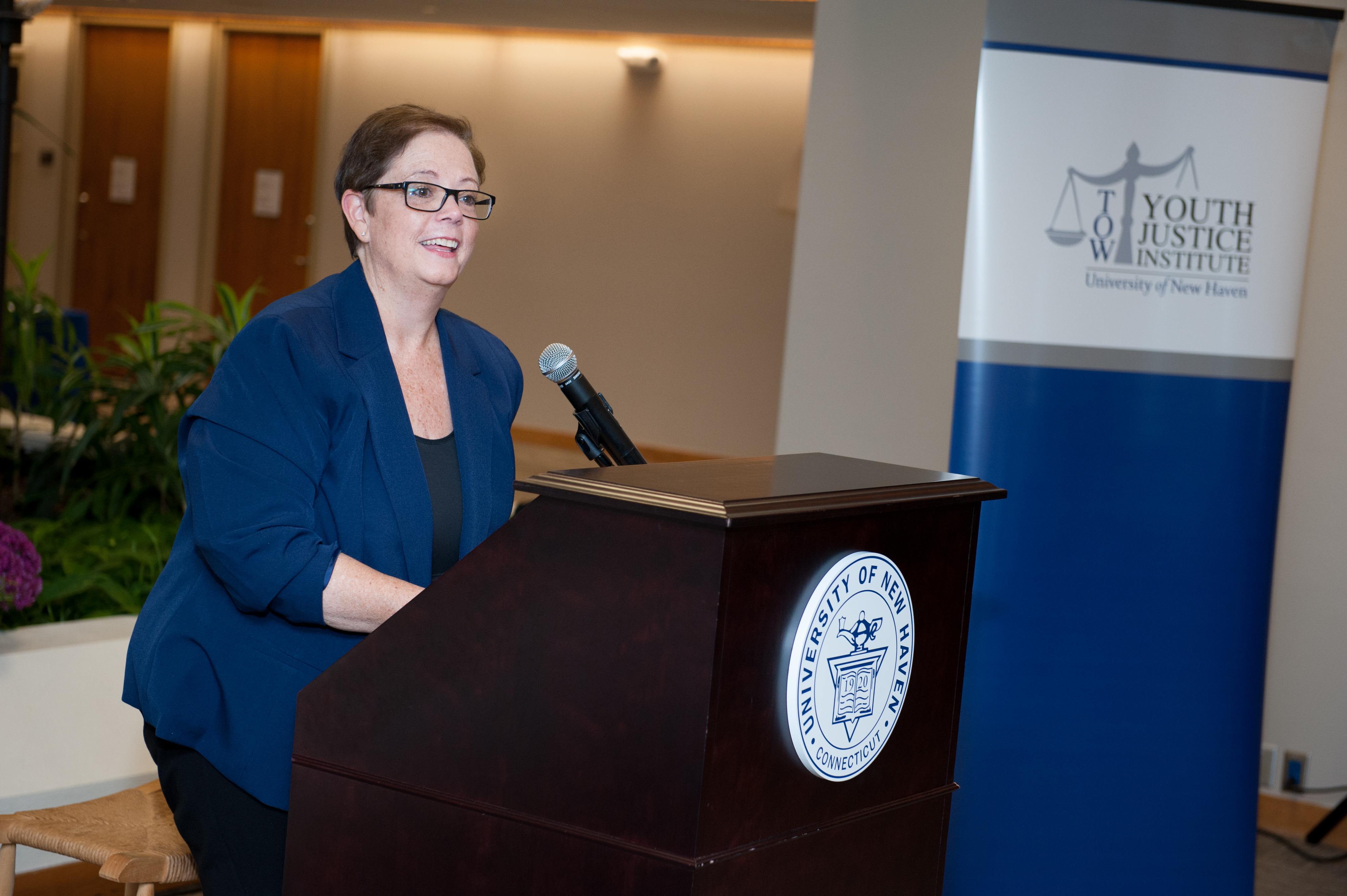 Photo of Keynote Speaker Alice Forrester at Leadership Graduation Ceremony