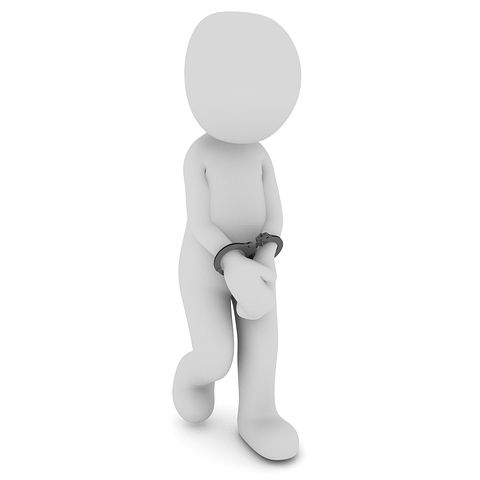 Handcuffed animated person