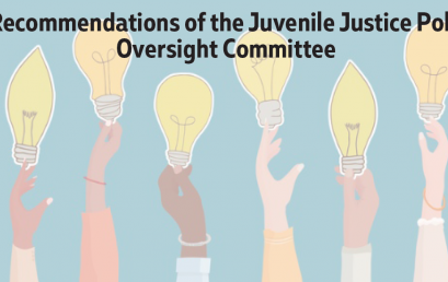 Check out our January Issue Brief: 2023 Recommendations of the Juvenile Justice Policy and Oversight Committee