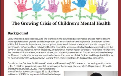 Check out our latest Issue Brief: The Growing Crisis of Children’s Mental Health
